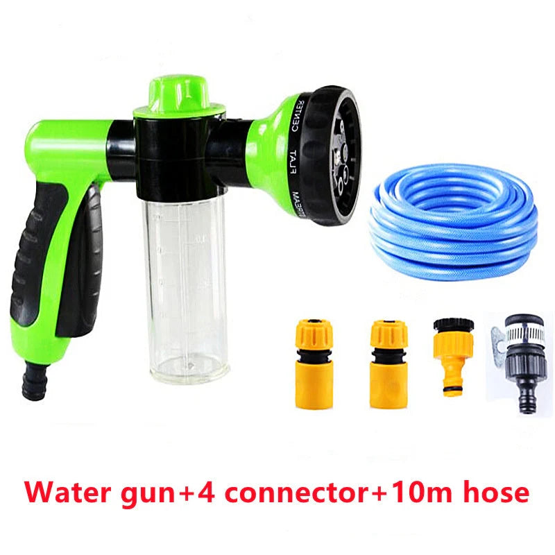 Multi-function high-pressure foam pot water gun set for car and home cleaning