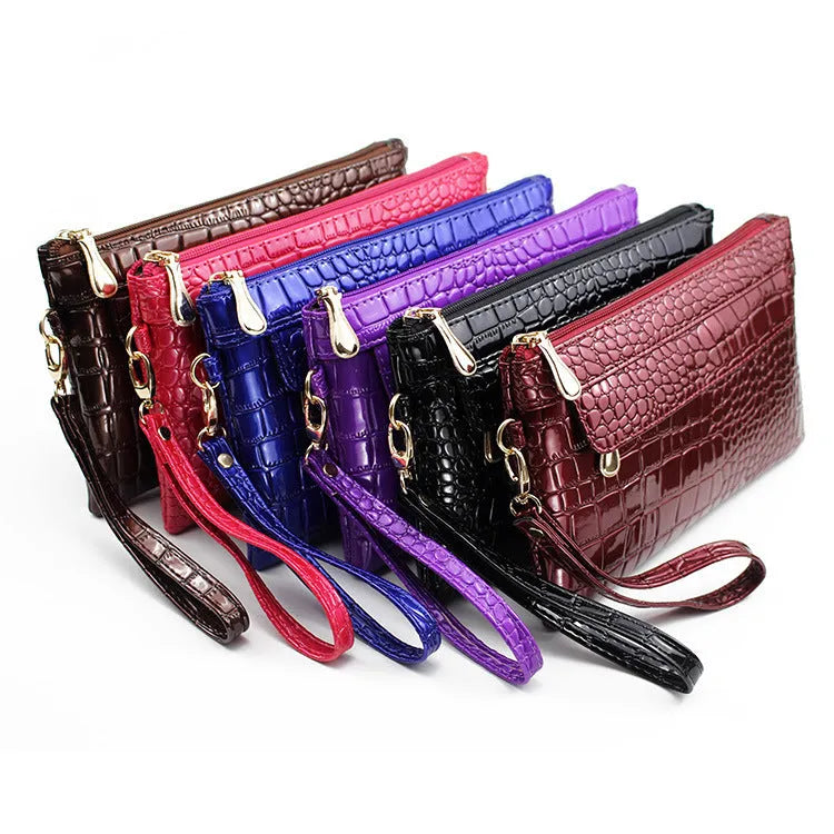 Soft PU women's shoulder messenger bag in horizontal square shape showing 24cm width dimensions