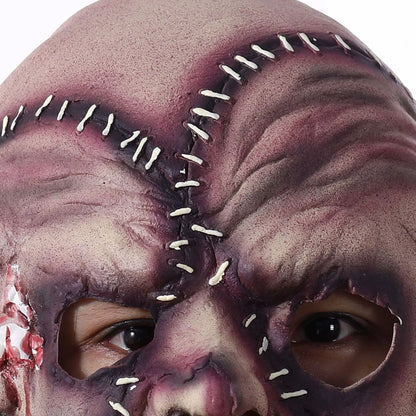 Three-sided grimace horror mask made from 100% natural latex for Halloween and cosplay