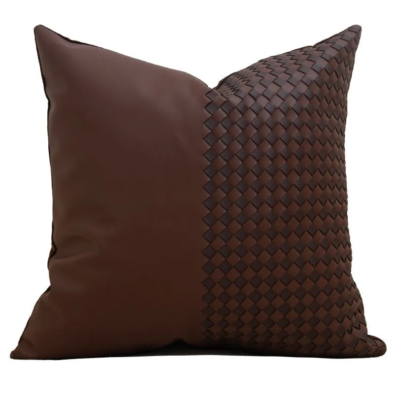 Geometric pattern cushion cover in Misty Forest series, 45x45cm coreless, with pp cotton filler
