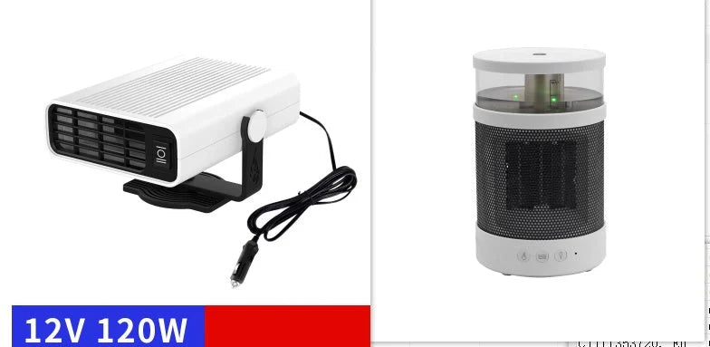 Universal Car Defrost Heater with 360-degree rotation for 12V/24V vehicles