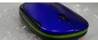 Red wireless Bluetooth optical mouse for laptops, 10x6x2cm size with 1200dpi sensor and 2m range