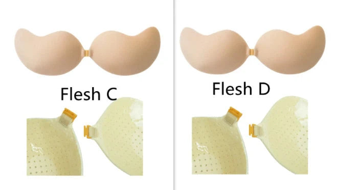 Deep V Invisible Bra with Mango Cup for seamless support under swimwear or dresses