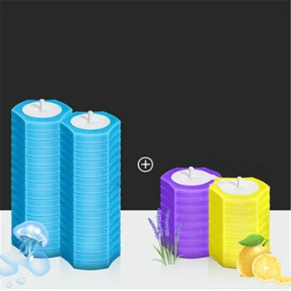 Disposable toilet brush with plastic handle and sponge head for hygienic cleaning