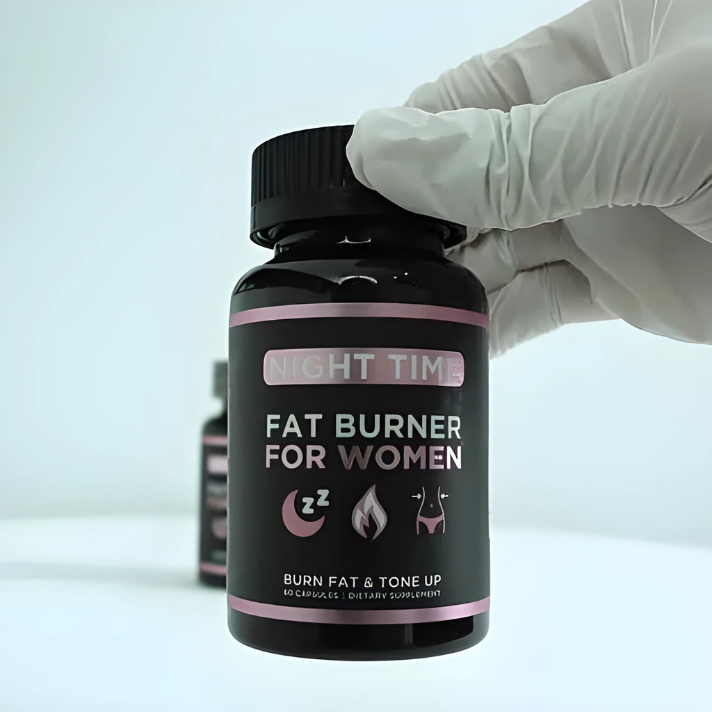 Bottle of 60 L-Carnitine capsules with white kidney bean extraction dietary supplement