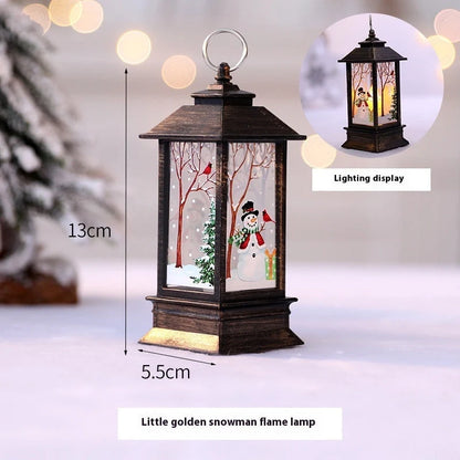 Christmas Santa Claus LED night light battery-powered hanging lantern for festive decoration