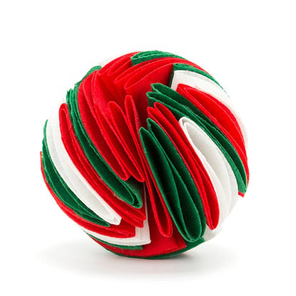 Foldable Dog Snuffle Ball in various colors for pet training and feeding