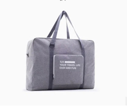 Large capacity waterproof nylon foldable travel duffel bag in multiple colors