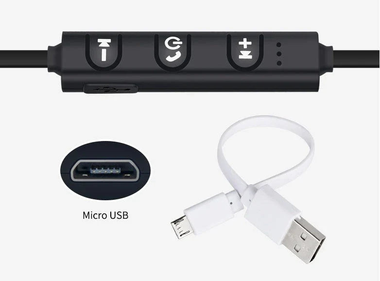 BT-01 Big Horn Sports Bluetooth Earbuds in black, red, green, and blue