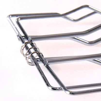 Wooden handle barbecue sausage and vegetable clip set for outdoor grilling