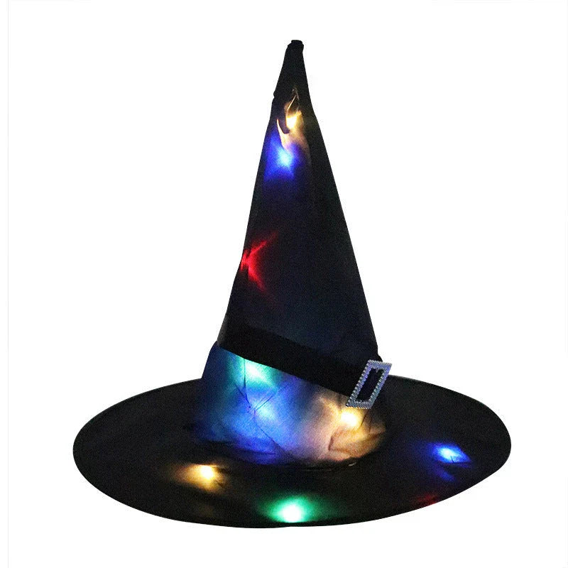 Glowing witch hat with LED lights for Halloween decor