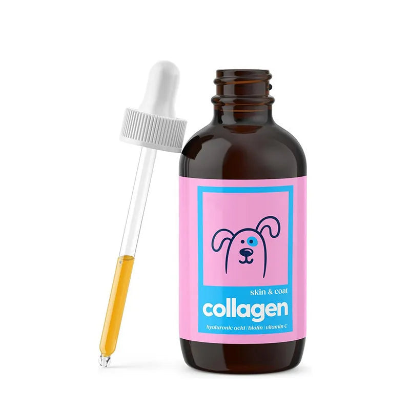 500ml bottle of Pet Collagen Drops with hydrolysed collagen for dogs and cats
