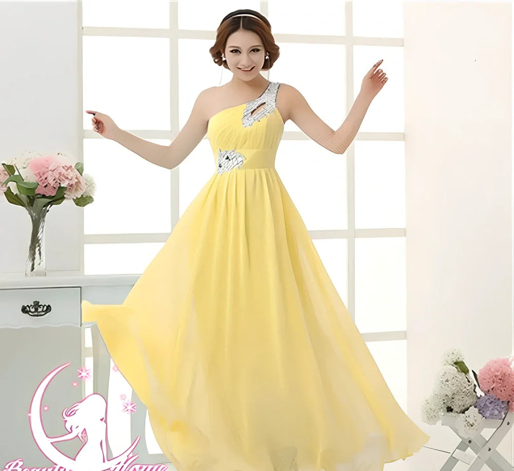 Polyester maxi dress in black, full 145cm length for evening bridesmaid wear, UK sizes S-XXXL