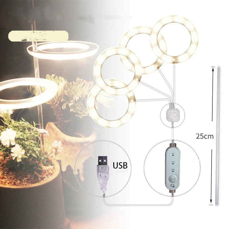 Full spectrum LED grow light for indoor plants with acrylic stick