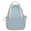 Solid colour ultra-light waterproof nylon backpack with curved shoulder straps on a white background