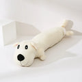 Pet animal plush toy sound for dogs in yellow lying dog colour with sound function for molar cleaning