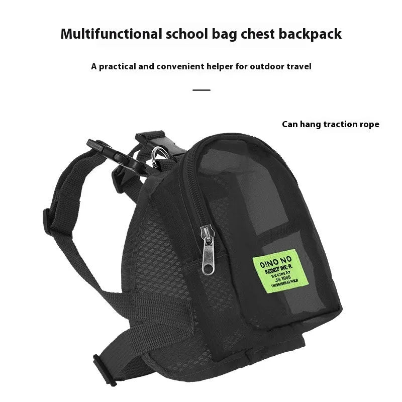 Solid colour polyester canvas dog carrier backpack for small pets.