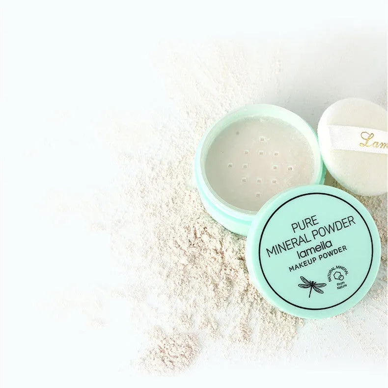 LaMeiLa mineral loose powder in compact with sifter, oil control and pore minimising finish, three shades available