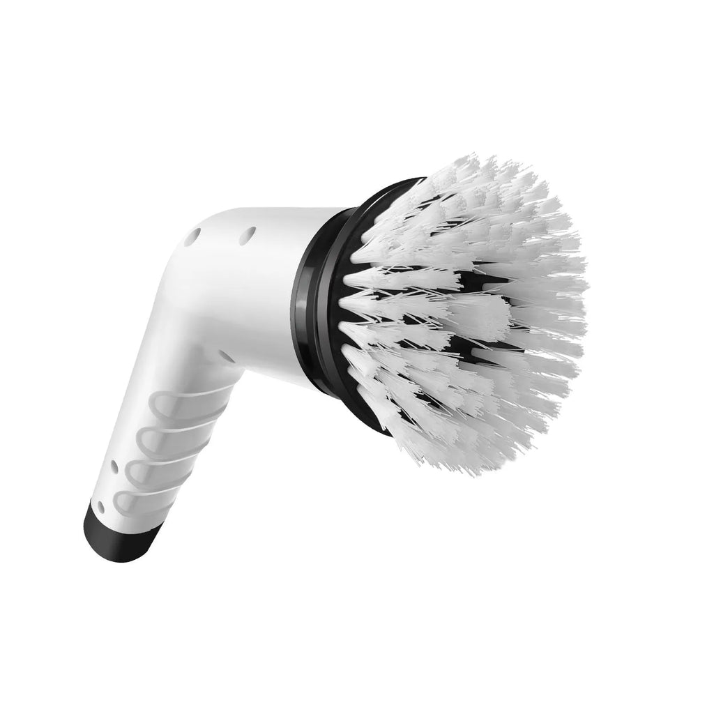 White lithium rechargeable handheld cleaning ball with cleaning brush and power cord