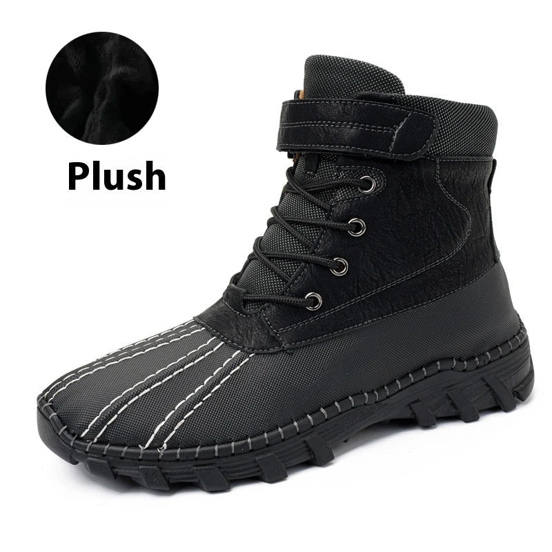 Warm and stylish fleece-lined winter boots in various colors and sizes, designed for cold-weather comfort and traction