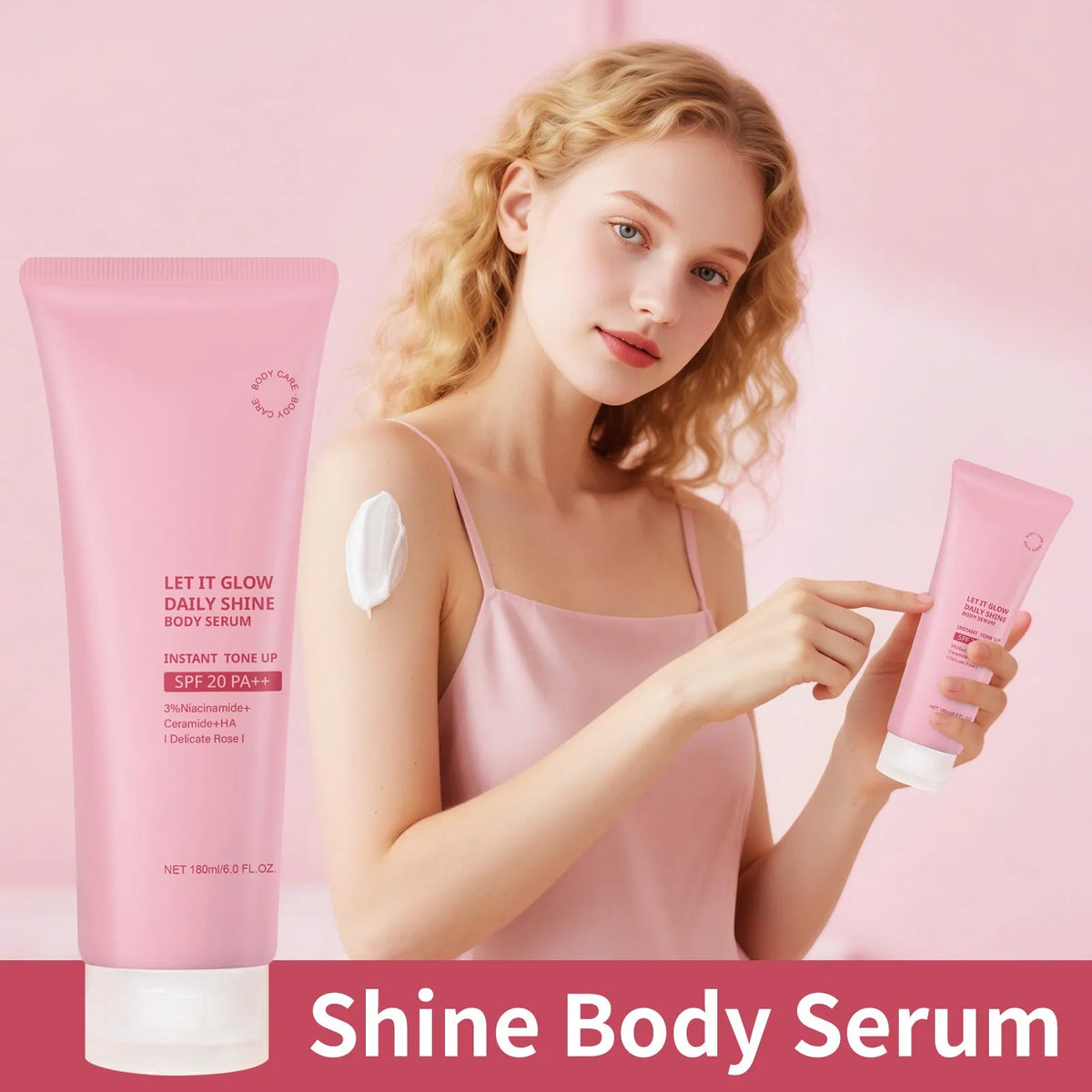 Body Gentle Moisturizing Brightening Cream 180ml in white packaging, suitable for universal skin types