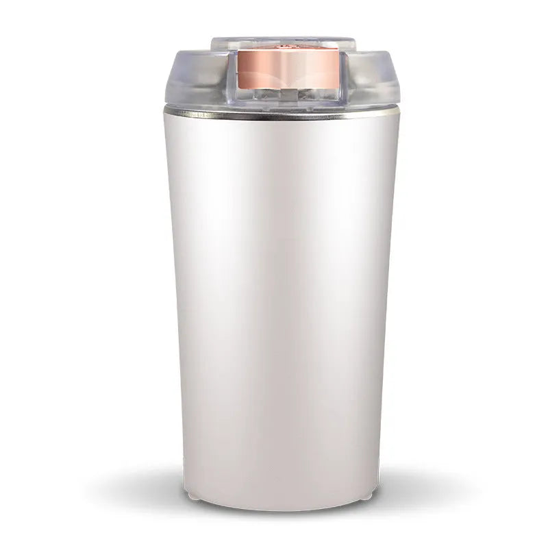 Blue mini food grinder machine with stainless steel construction for grinding spices and grains