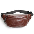 Korean men's waterproof PU shoulder bag in black crossbody style