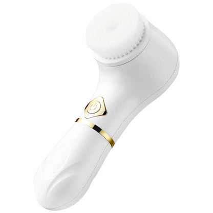 Rechargeable electric facial cleanser with vibration for deep pore cleansing