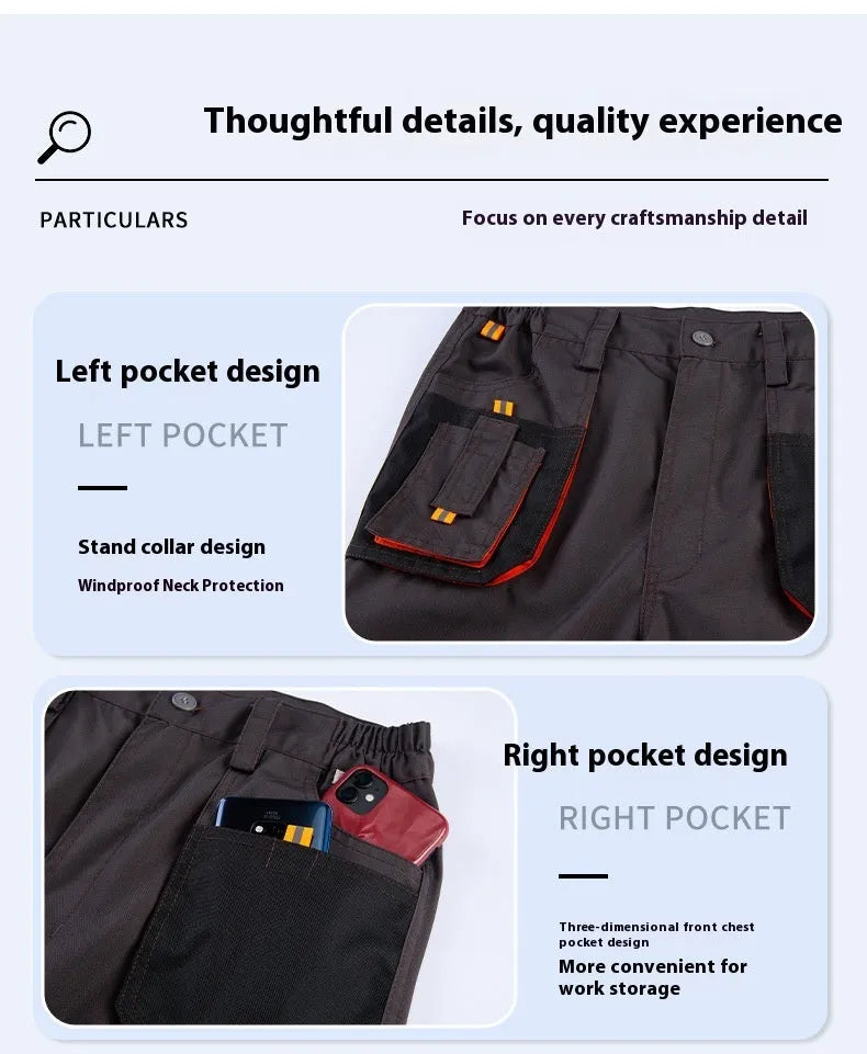 Men's dark gray large pocket cargo pants with multiple pockets, polyester moisture wicking fabric, Asian sizes S to 5XL