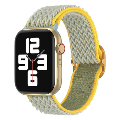 Stylishly Adjustable Apple Watch Strap in Woven Pattern with Customizable Fit