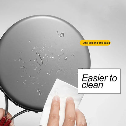 Lightweight folding outdoor cookware set including pot, pan, teapot, and tableware for camping and hiking