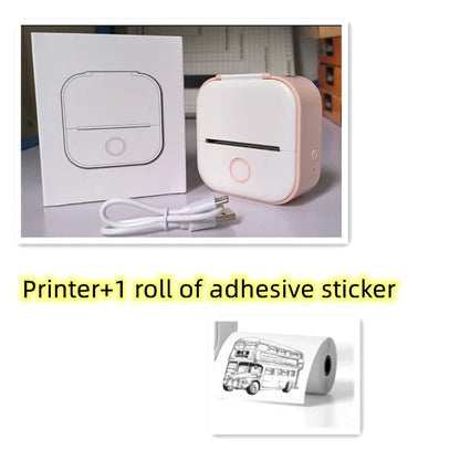 Portable Mini Thermal Label Printer with Bluetooth connectivity in various colours