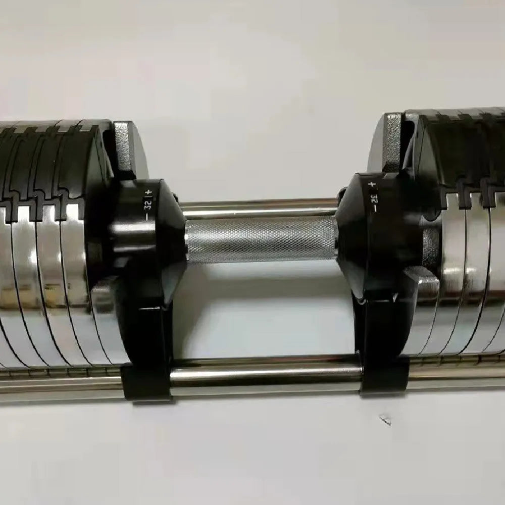 Cast iron electroplated dumbbell 20KG with compact 40x18cm size for strength training