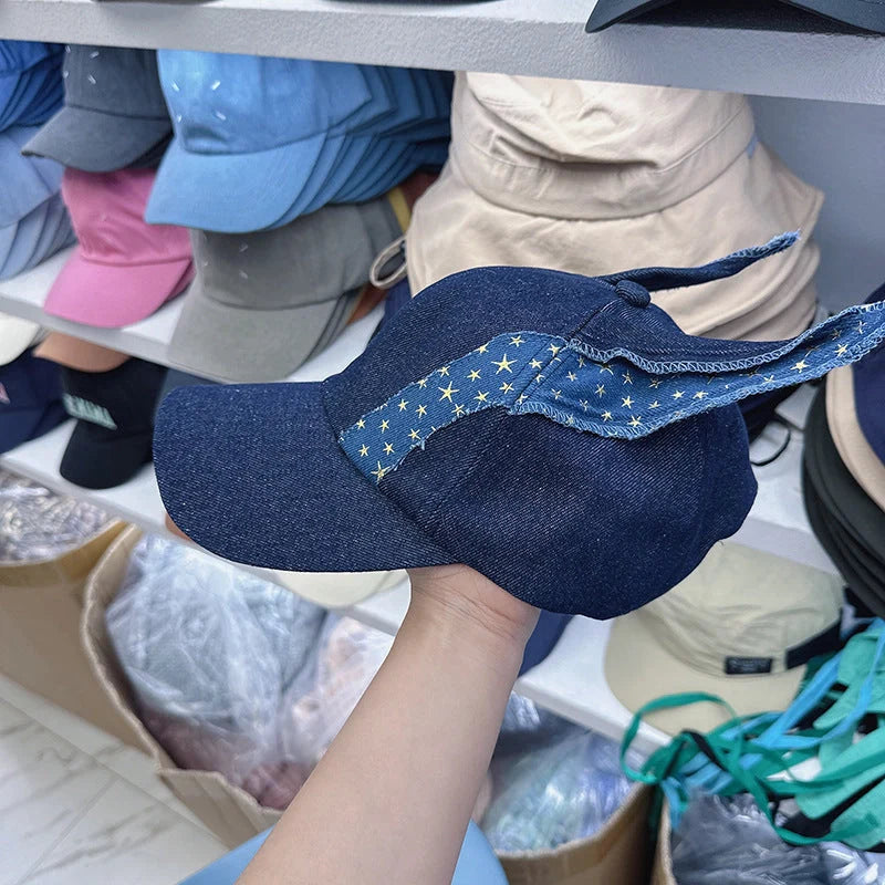 Retro Denim Baseball Cap for sun protection and style