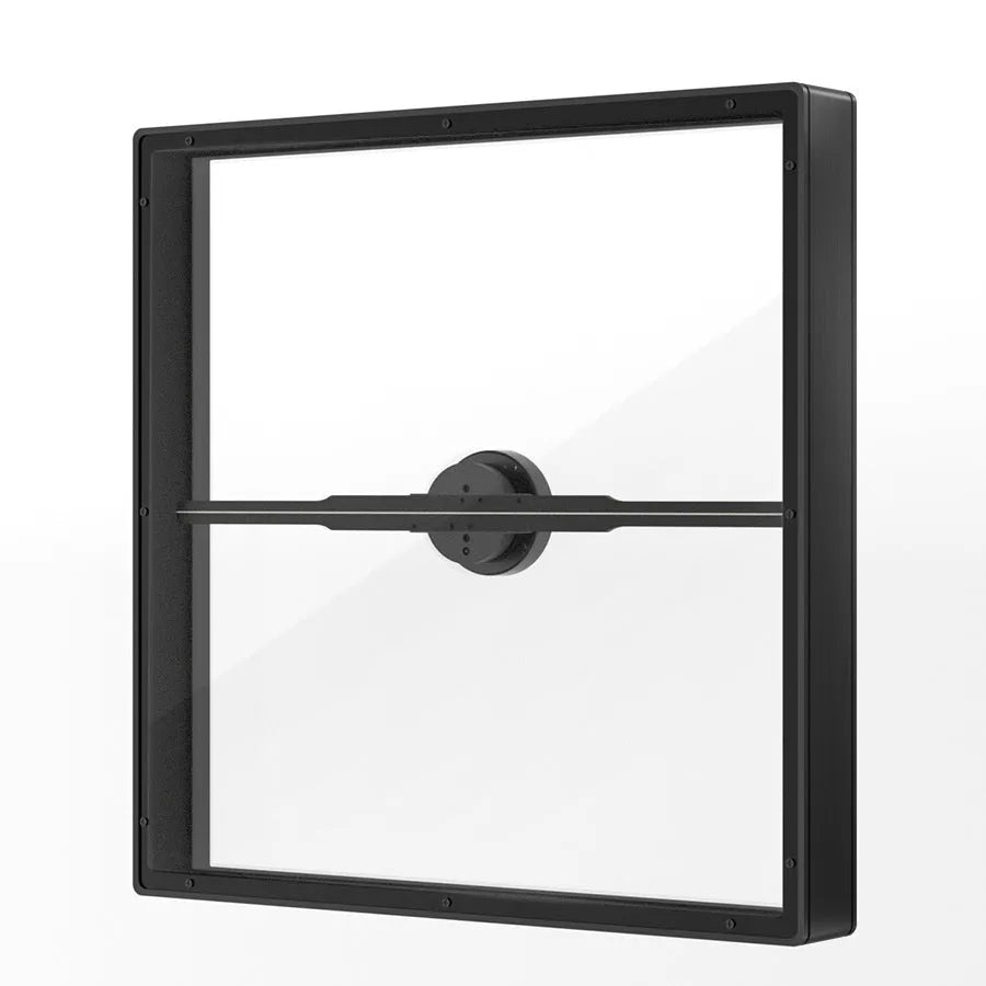 45cm naked eye 3D holographic fan screen projector with alloy and acrylic frame, mobile app and remote control