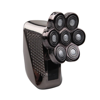 Men's 7D floating head electric shaver with USB charging and waterproof design