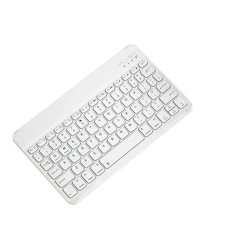 Bluetooth wireless keyboard for tablets in elegant white colour with USB-C charging cable