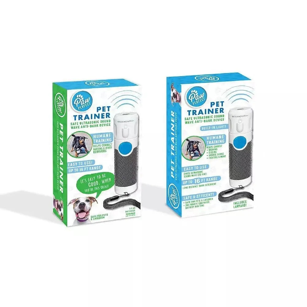 White ABS plastic handheld ultrasonic dog bark control training device