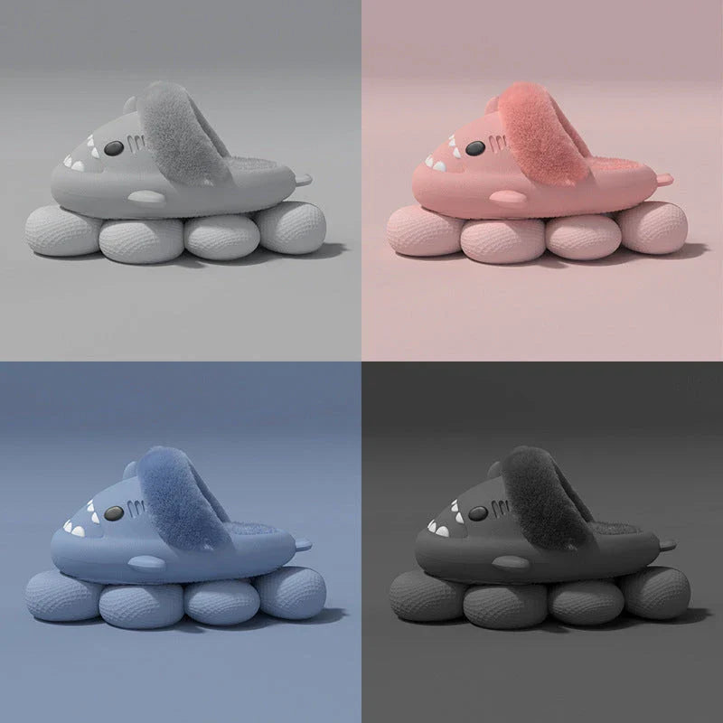 Winter Shark Slippers with detachable warm fuzzy lining in various colours