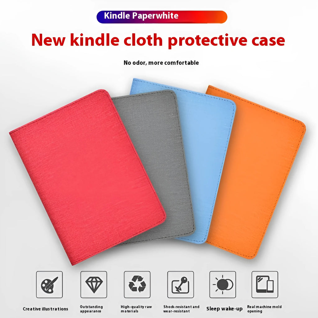 Cloth pattern bracket protective cover for Kindle KPW5 in imitation leather, multiple colours