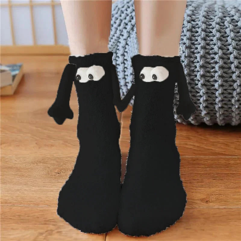 Christmas couple socks with magnetic suction feature in various animal patterns