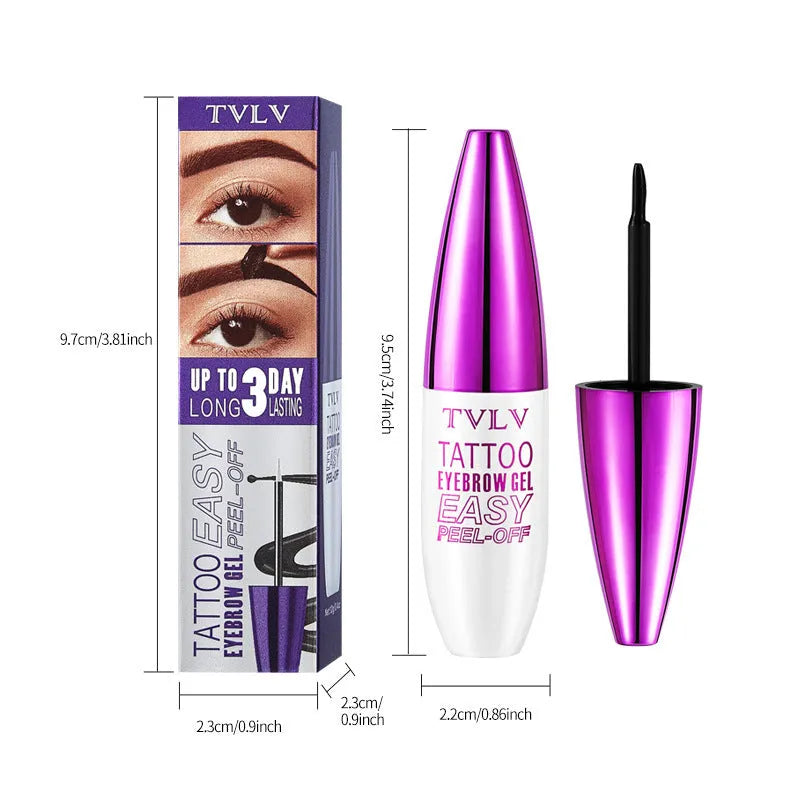 Waterproof sweatproof tear and pull eyebrow cream 12g in three shades 01 brown 02 light brown 03 black