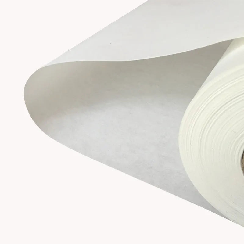 Roll of micro spray coated rice paper for inkjet printing ancient painting reproductions, showing multiple width options