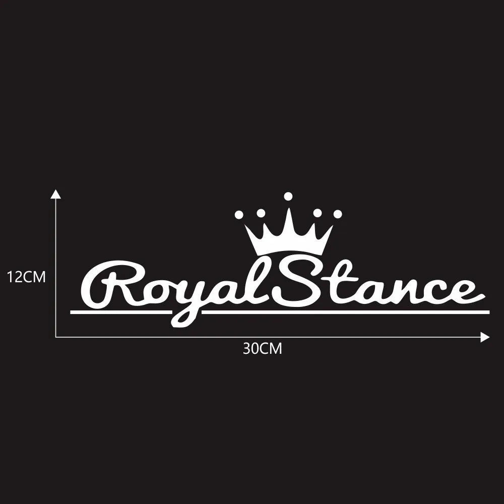 Reflective crown design car sticker on vehicle measuring 30cm by 12cm
