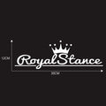 Reflective crown design car sticker on vehicle measuring 30cm by 12cm