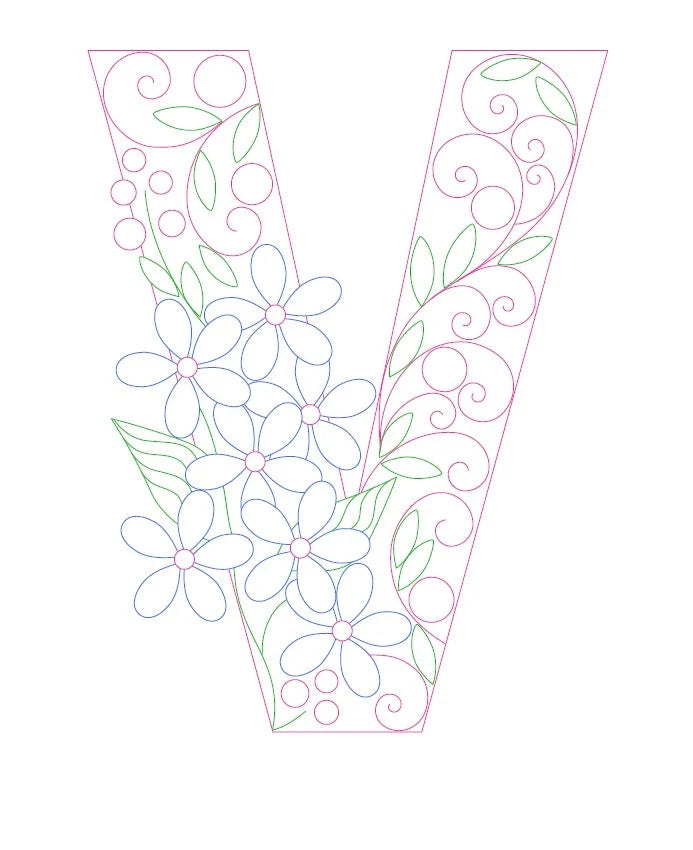 Paper Filigree Painting Kit - Letters for creative art projects