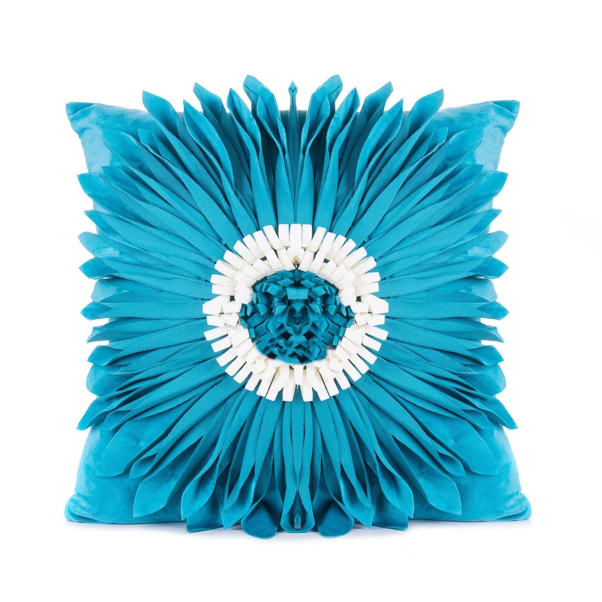 Luxurious velvet throw cushions with elegant 3D chrysanthemum embroidery, available in a range of sophisticated colours.