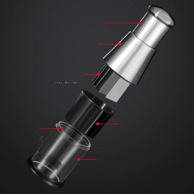 Stainless steel manual garlic crusher and onion chopper with food-grade plastic body