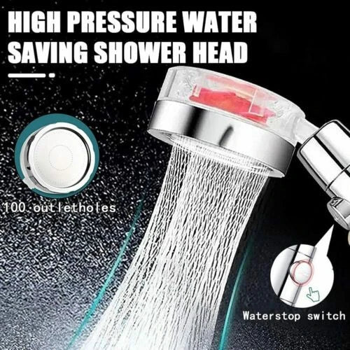 Modern minimalist shower head with high-pressure design and water-saving micro nozzles