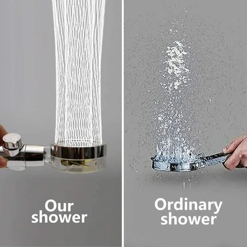 Modern minimalist shower head with high-pressure design and water-saving micro nozzles